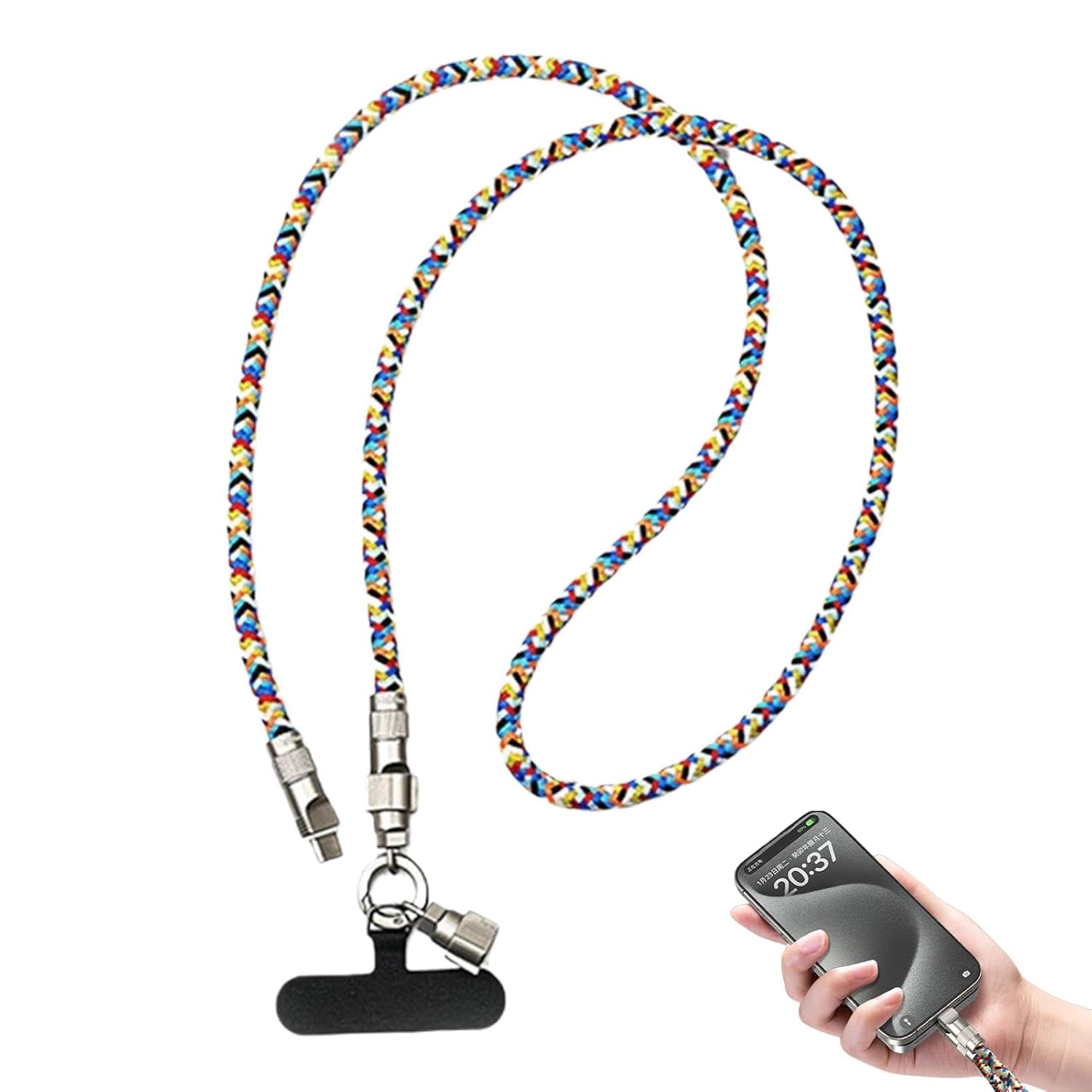 Phone Chain Charging Cable - High Speed 1,3M Length