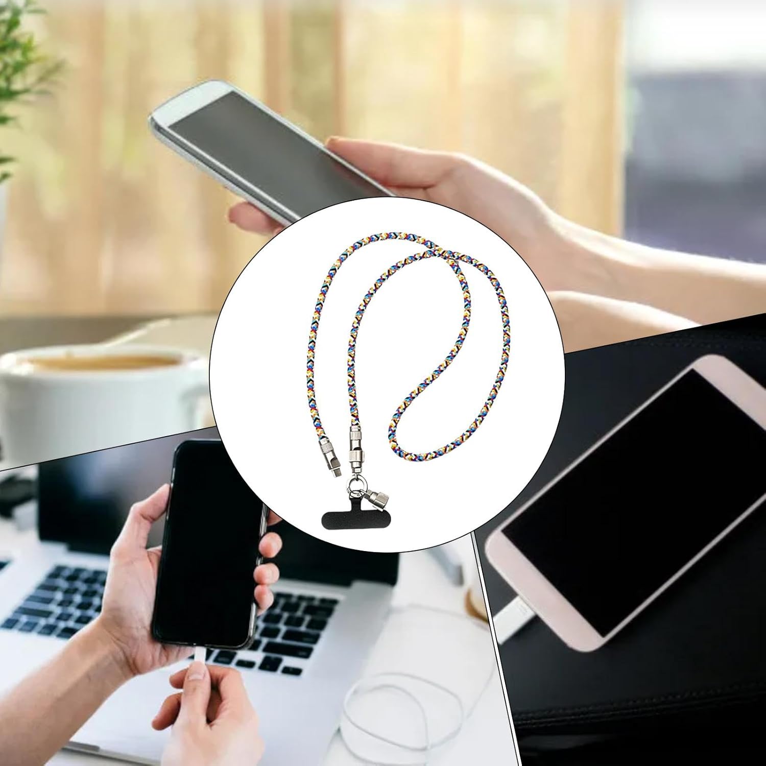 Phone Chain Charging Cable - High Speed 1,3M Length