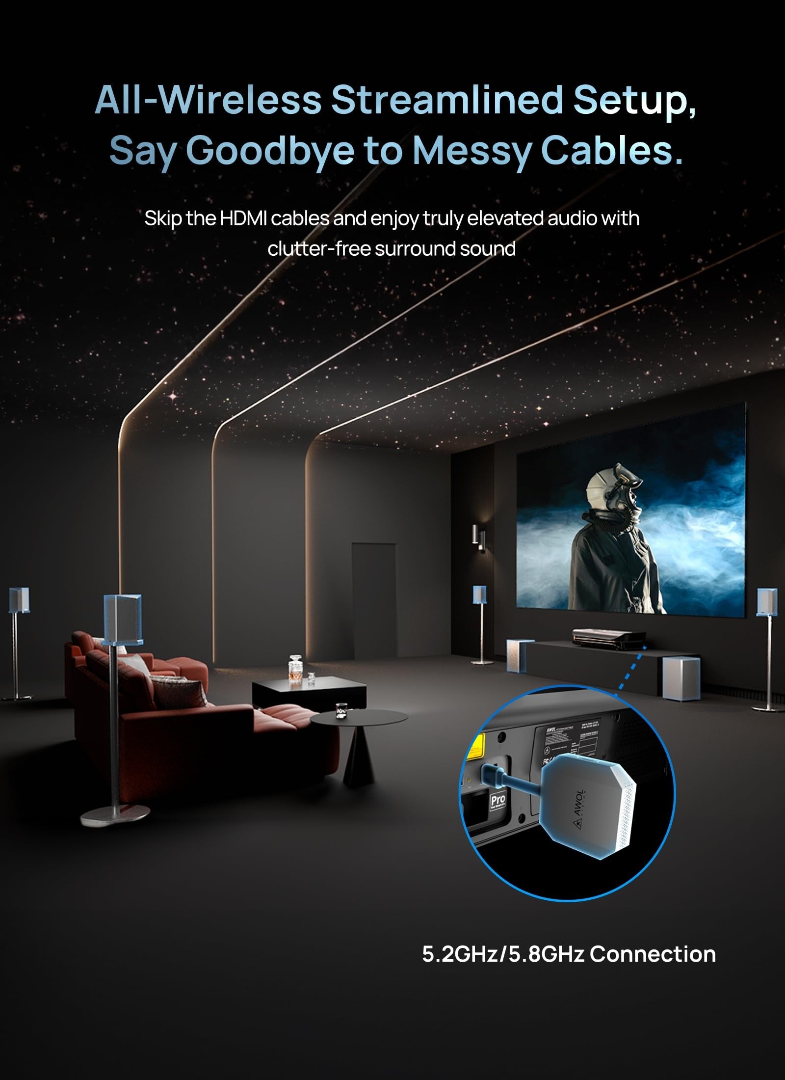 Eeenfy 4K Smart Home Cinema Projector – Native 1080P, Netflix Certified, Dolby Audio, 600 ANSI, WiFi 6 & Bluetooth