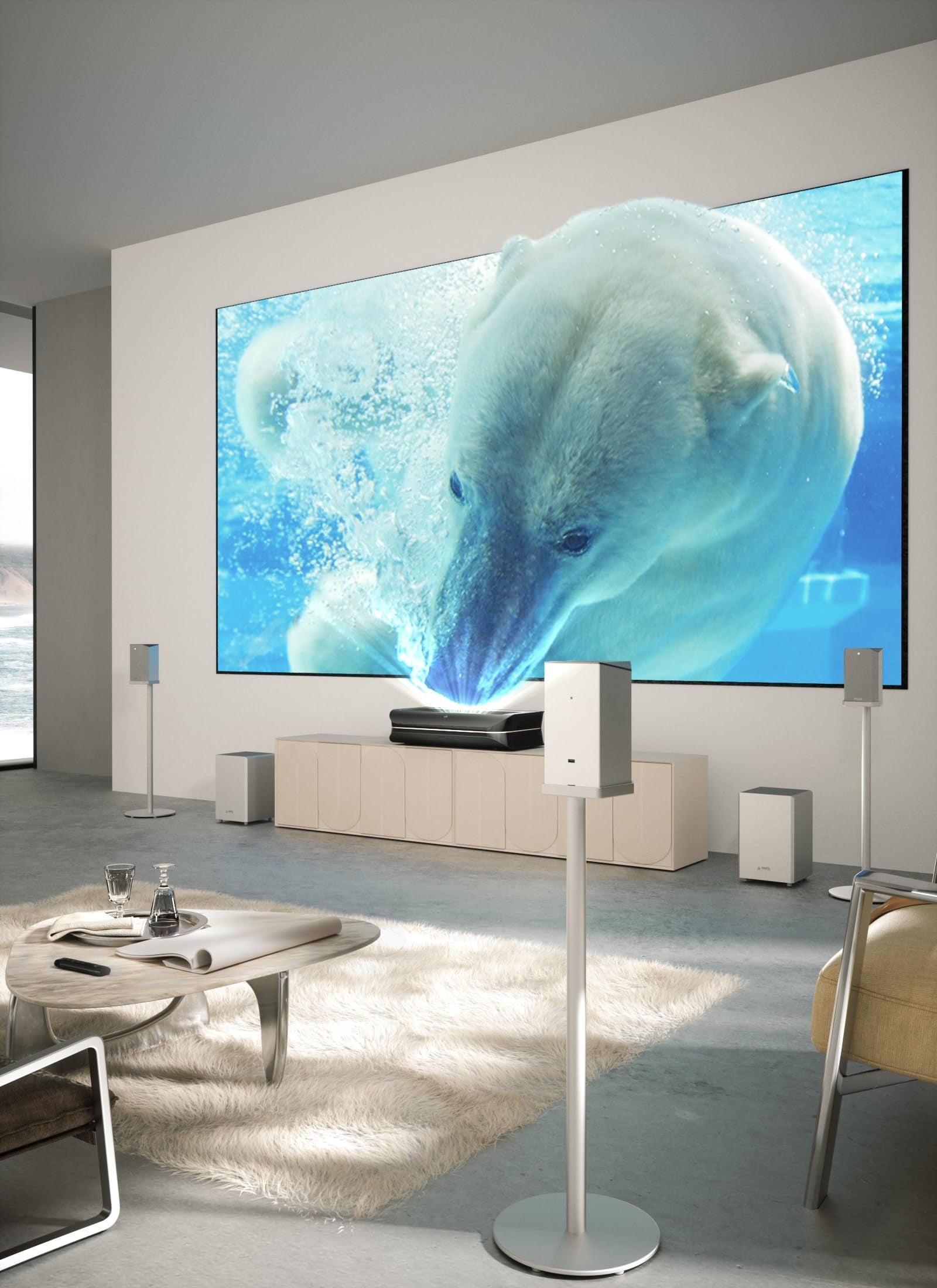 Eeenfy 4K Smart Home Cinema Projector – Native 1080P, Netflix Certified, Dolby Audio, 600 ANSI, WiFi 6 & Bluetooth