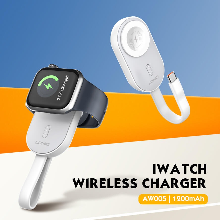 LDNIO AW005 Smartwatch Wireless Power Bank 1200mAh – Portable Charger with LED Display