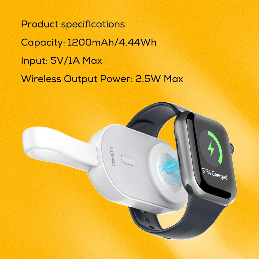 LDNIO AW005 Smartwatch Wireless Power Bank 1200mAh – Portable Charger with LED Display